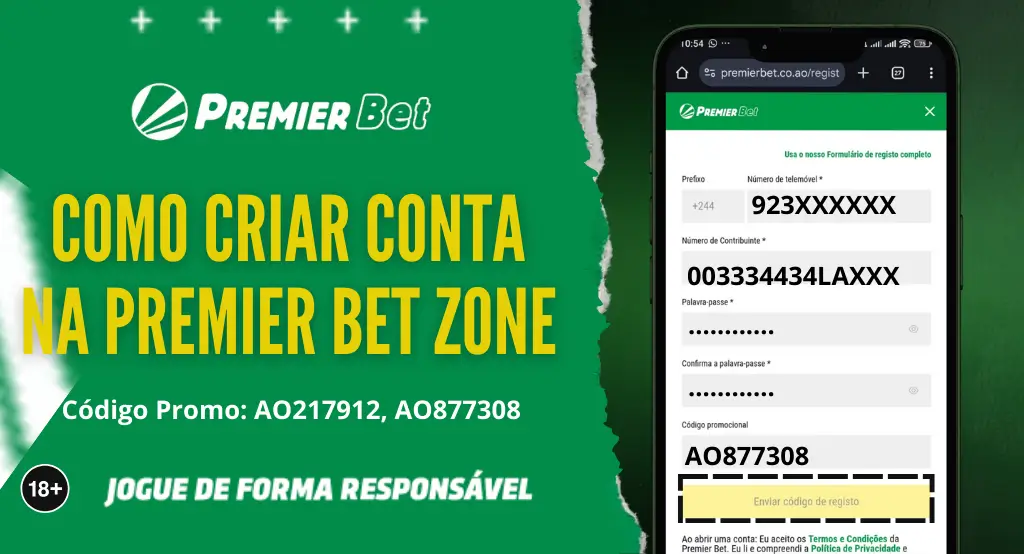 Como criar conta na Premier Bet Zone