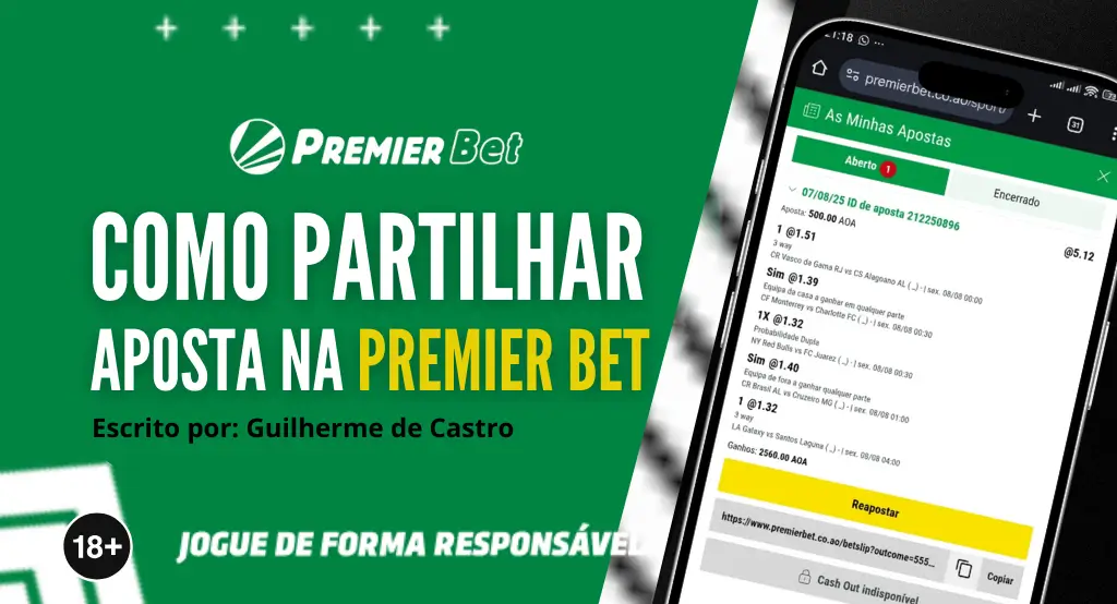 Como partilhar apostas online na Premier Bet